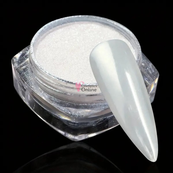 Pigment pentru unghii sidefat de 2gr Alb